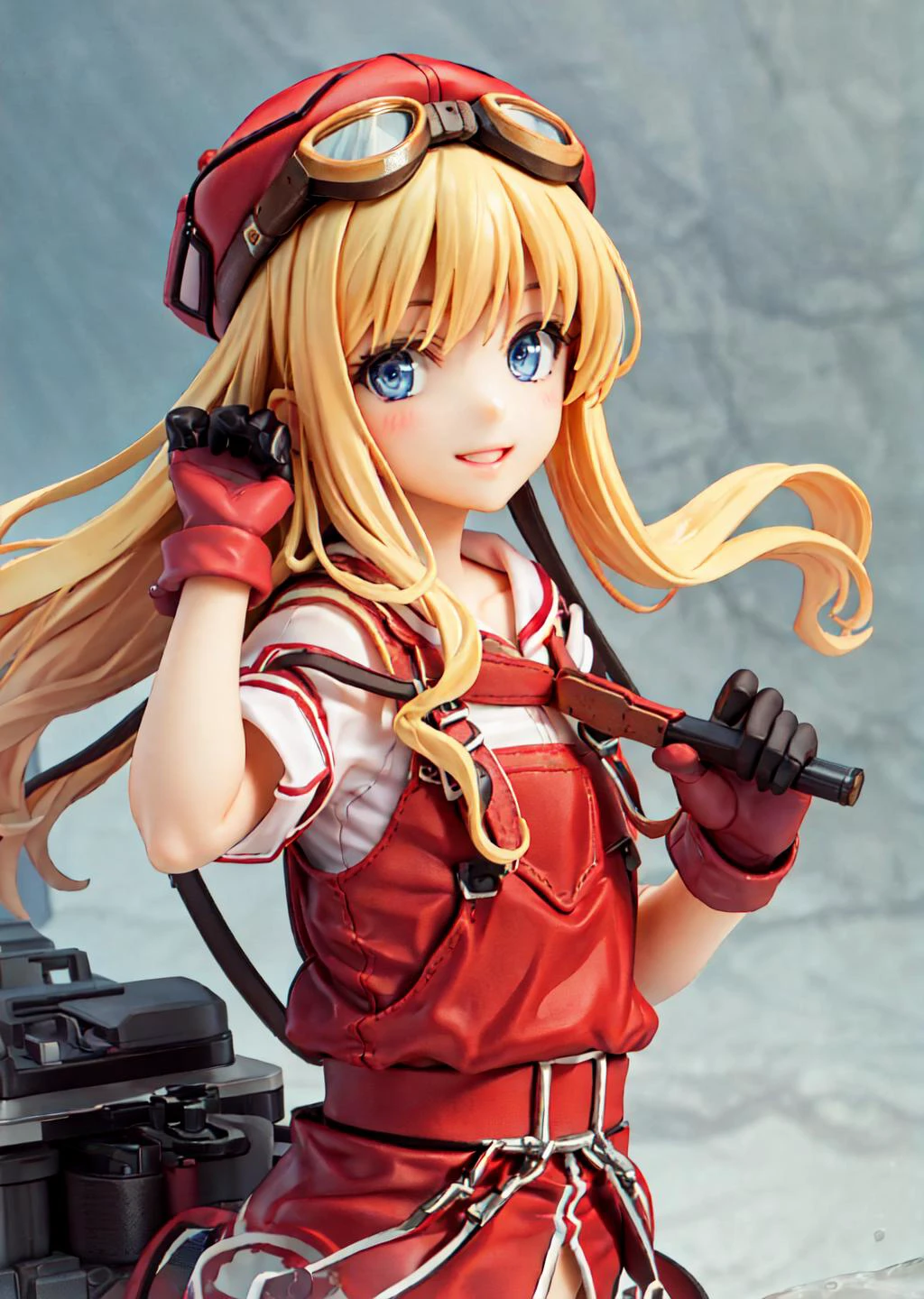 masterpiece:1.2, best quality, 1girl, smile ,hat , goggles, workshop, mechanics, mechanical, tools, upper body, centered, looking at viewer, robotic arm, <lora:tita:0.8>