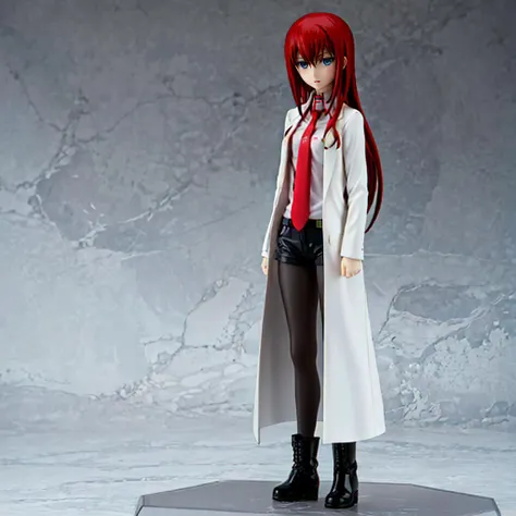 <lora:KurisuMakise001:0.6>,<lora:add_detail:0.5>,
KurisuMakise,1girl,solo,
long hair,
red hair,
blue eyes,
labcoat,
collared shirt,red necktie,
black shorts,
black pantyhose,
black footwear,boots,white background,