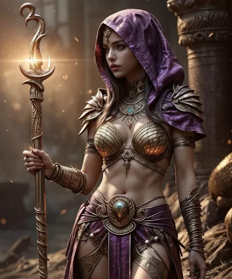 (masterpiece:1.2), (best quality,:1.2), 8k, HDR, ultra detailed, ((photorealistic)), perfect anatomy, professional light, cinematic lighting, fashion photography, ambient lighting,<lora:detail_slider_v4:2>, OverallDetail, (DarkFantasy:0.2), a female stygian sorcerer, wearing elaborate purple robes, bracers, belt, jewelry, StygAr, <lora:StygianArmor-10:0.67>, holding a staff, standing Stygia, <lora:Stygia-10:0.8>, (perfect hand), epiCPhoto