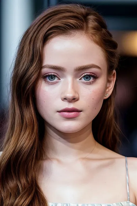 photo of beautiful (s4d1e:0.99), a woman in a (movie premiere gala:1.1), perfect hair upsweep updo, wearing Champagne Pink (sailor dress:1.1), ((Girl-Next-Door:1.1)), (half-closed eyes), modelshoot style, (extremely detailed CG unity 8k wallpaper), professional majestic (photography by henri cartier-bresson:1.1), (Nikon D3500 DSLR Camera), 24mm, exposure blend, hdr, faded, extremely intricate, High (Detail:1.1), Sharp focus, dramatic, soft cinematic light, (looking at viewer), (detailed pupils), (upper body), 4k textures, elegant, ((((cinematic look)))), soothing tones, insane details, hyperdetailed, low contrast