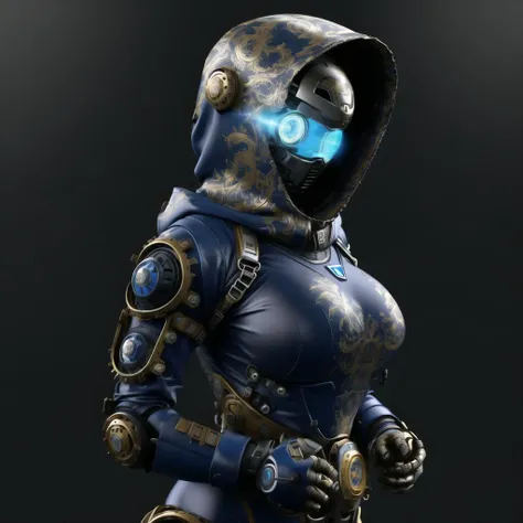 <lora:porcelain_gzhel_black:1.0>, (black porcelain, Gzhel, rococo:1.0),
1girl, android, ash \(titanfall 2\), black sclera, blue leotard, breasts, cable, colored sclera, cracked skin, head tilt, highres, hood, hood up, kagaya \(oshiriudon\), leotard, looking down, medium breasts, metal skin, rat, science fiction, simulacrum \(titanfall\), solo, yellow eyes
