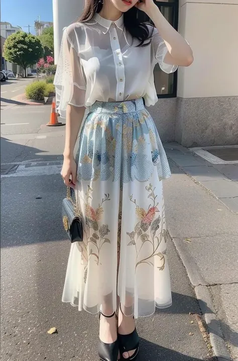 (full_body:1.3),stand,xinzhongshi,transparent shirt,(patterned clothes:1.3),<lora:1.5_perfect hands:0.8>,<lora:chinese-girl:0.7>,<lora:è
¿-000001:0.5>,the perfect hand,<lora:perfect hands:0.8>,arm,v_legs,white shirt,standing,audience oriented,generous,embroidery,xinzhongshi3,high quality,highres,super clear,16k,hud,in the outdoor,realive,realistic,realistic,color matching,<lora:xinzhongshi3:0.8>,(pantywear:1.4),(perspective trouser skirt:1.4),(embroidered pant skirt:1.3),shorts,skirt,, best quality, masterpiece, (photorealistic:1),ultra high res,highres,, illustration. media, delicate,8k wallpaper,soft light,official art, (realistic:1.2),1girl,