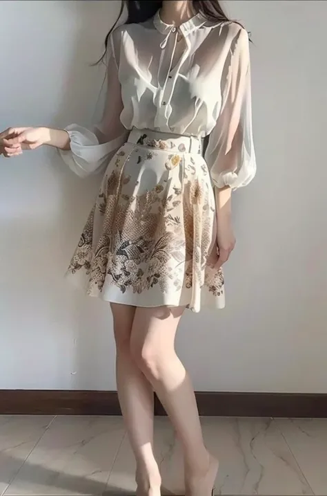 (full_body:1.3),stand,xinzhongshi,transparent shirt,(patterned clothes:1.3),<lora:1.5_perfect hands:0.8>,<lora:chinese-girl:0.7>,<lora:è
¿-000001:0.5>,the perfect hand,<lora:perfect hands:0.8>,arm,v_legs,<lora:xinzhongshi2.1:0.9>,white shirt,medium_skirt,skirt,standing,audience oriented,generous,(semi-perspective skirt:1.3),a patterned skirt,embroidery,milk white skirt,xinzhongshi2.1,high quality,highres,super clear,16k,hud,in the outdoor,realive,realistic,realistic,perspective skirt,æ¼è²,, best quality, masterpiece, (photorealistic:1),ultra high res,highres,, illustration. media, delicate,8k wallpaper,soft light,official art, (realistic:1.2),1girl,