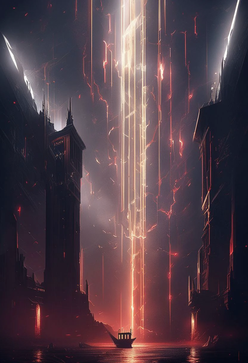 epic and detailed digital art, grim dark epic fantasy landscape, dark very high tower, red elements, gloomy tower in the middle of a sea storm, crows, heavy sea storm with thunder, evil magical aura around a huge tower in the middle of the sea, gothic architecture, deep dark colors, mysterious, atmospheric, (((gray+ background))), cold colors palette lighting, intricately detailed, meticulous attention to details, best quality, Carne Griffiths, Leonid Afremov, Clayton Crain, Simon Bisley, fantasy aesthetic, epic cinematic composition, trending on Artstation, 3d, 4 post processing, grim-dark fantasy art dreamy, glowing neon glare, backlit, glamour, shadows, smoothness, ultra high definition, 8k, unreal engine 5, super sharp focus, intricate masterpiece art, golden ratio, popular on artstation, very detailed, bright
masterpiece, best quality, hyper detailed, ultra detailed, ultra high definition, 8k, unreal engine 5, super sharp focus, intricate masterpiece art, golden ratio, popular on artstation