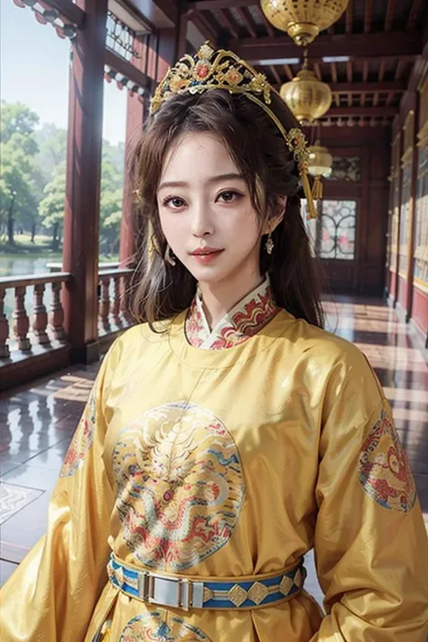 1girl, breast outline, yellow dragon_gown, indoor, masterpiece, best quality, photorealistic, ancient eastern palace, inside Forbidden City,
<lora:Han_Ye_Seul_v3:1>