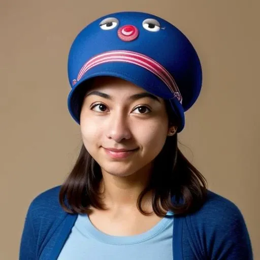 female adolescent wearing a blue hat <lora:Otomachi_Una-06:0.9>