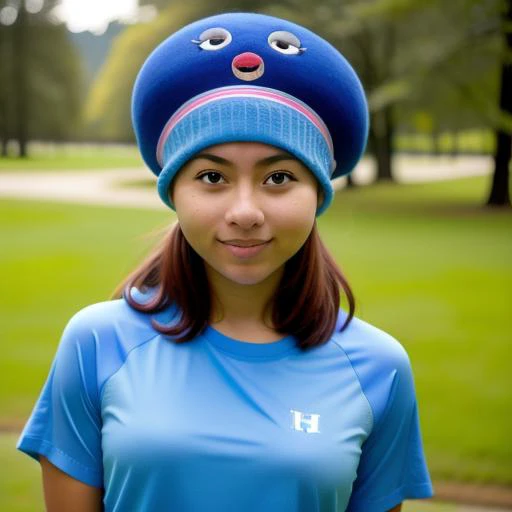 female adolescent wearing a blue hat <lora:Otomachi_Una-06:0.9>