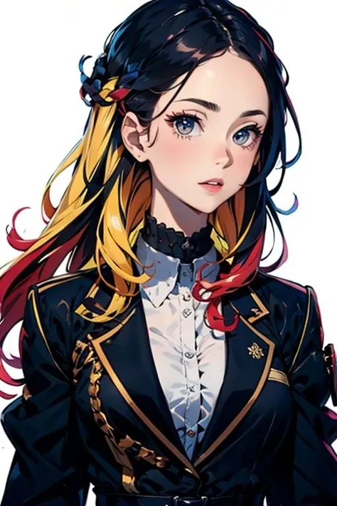 <lora:Mcode-08:1>multicolored hair,long hair,