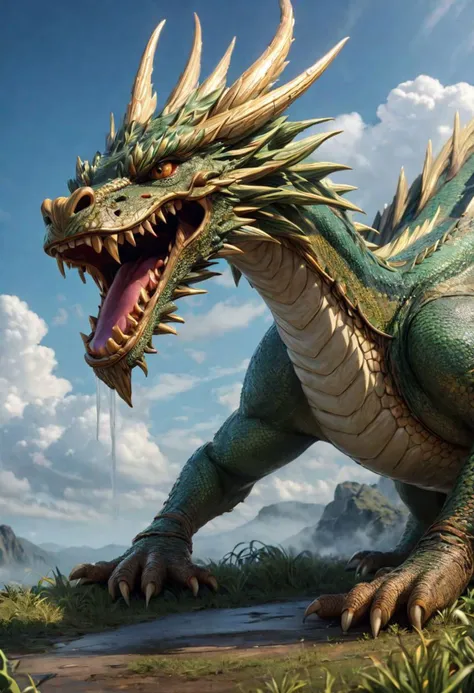 masterpiece, best_quality, ultra-detailed, very detailed, nsfw, shallow depth of field, (skin texture), (realistic texture skin),
breathtaking, hyperrealistic, hyperdetailed, maximum fidelity, ultra high detail, ultra HD, Panavision Millennium DXL2 8k professional RAW photography gigantic eastern dragon, long serpent body, clouds, fog, <lora:LoromXL_Druidic_Naturalism_v1:0.3>, luminous reflections, rtx on, subsurface scattering, dynamic hdr tone mapping, volumetric lighting, screenspace reflection, Physically-Based Rendering, Unity Wt environmental water
covered in fire, luminous reflections, rtx on, subsurface scattering, dynamic hdr tone mapping, volumetric lighting, screenspace reflection, Physically-Based Rendering, environmental stone