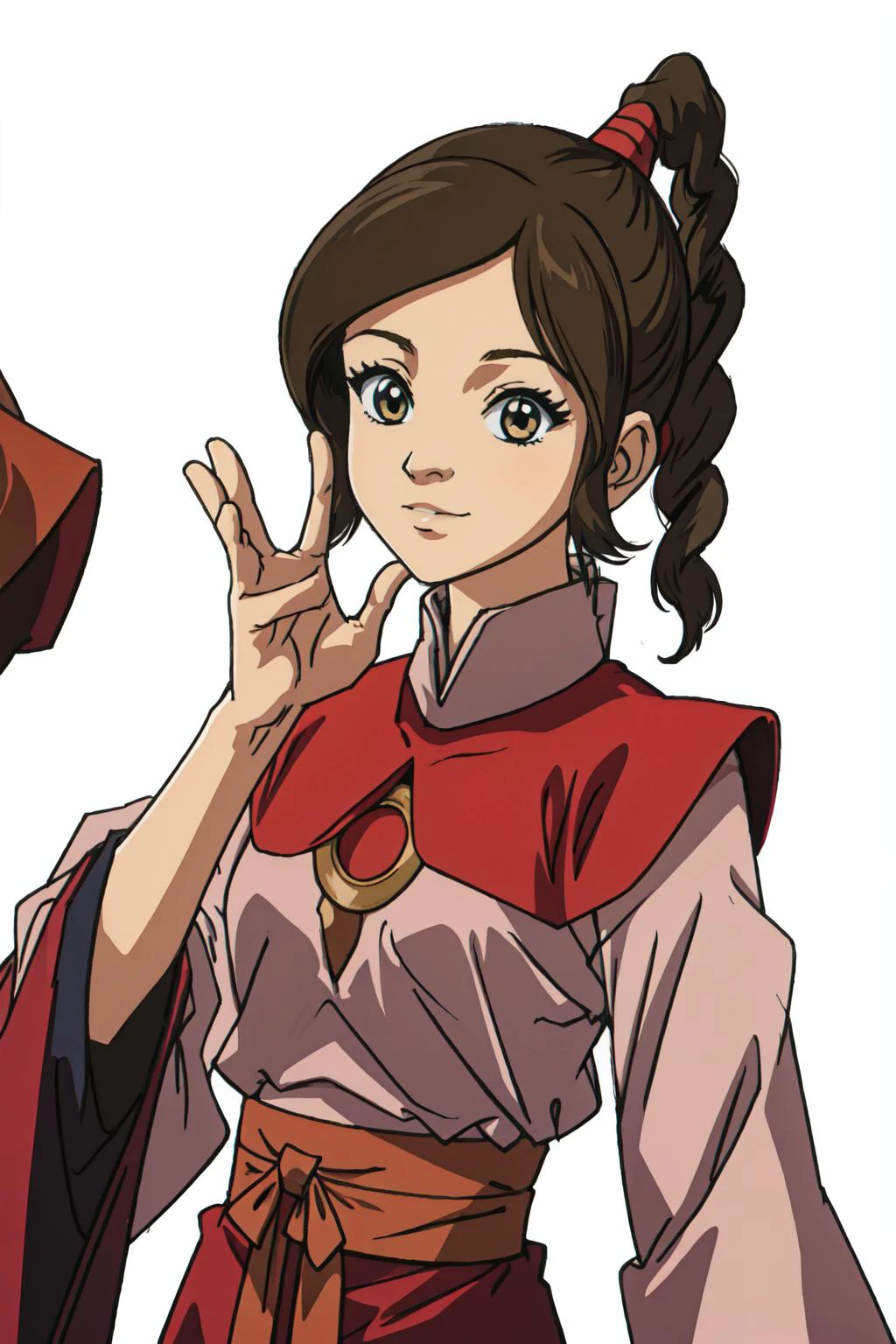 best quality, intricate details,
1girl,
<lora:tyLeeAvatarTheLast_v10:0.8> tylee,
<lora:yuukiNobuteru1990_offset:0.8> yuuki nobuteru, 1990s \(style\),
