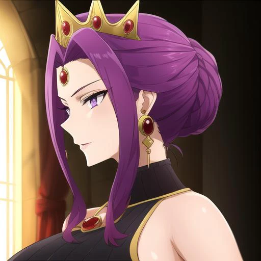 <lora:Mirellia_Q_Melromarc:0.45>, Mirellia_Q_Melromarc, big_breasts, purple_hair, purple_eyes, jewelry, earrings