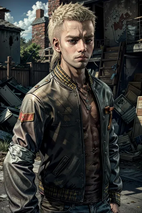 (masterpiece, best quality)
1boy, MarlonTWD, male focus, blonde, mullet, blonde hair, solo, blood, jacket, blurry, military, blue eyes, blood on face, blurry background, military uniform, outdoors, realistic, uniform, upper body, blood on clothes, sky, looking at viewer
<lora:epi_noiseoffset2:1>, <lora:add_detail:0.5>, <lora:MarlonTWD:0.7>