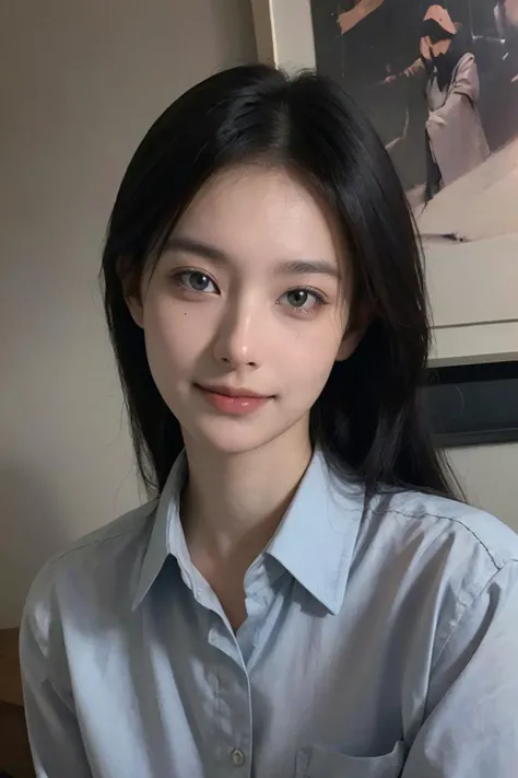(best quality:1.4),(masterpiece:1.4),(photorealistic:1.4),(ultra high res, raw photo:1.4),(hdr, hyperdetailed:1.2),photo of a 18 year old girl,happy,ray tracing,(upper body:1.4),sitting,detail shadow,shot on Fujifilm X-T4,85mm f1.2,sharp focus,(collared shirt:1.4),<lora:é¯é¯å°å¤ªé³:0.38>,