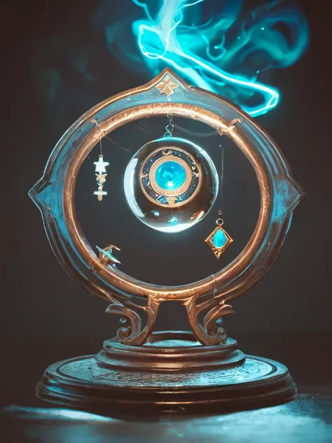 score_9,score_8_up,score_7_up,score_6_up,score_5_up,score_4_up,A wizard pondering his orb, the orb shows a blue lightning symbol. text "Foul wretched thing"