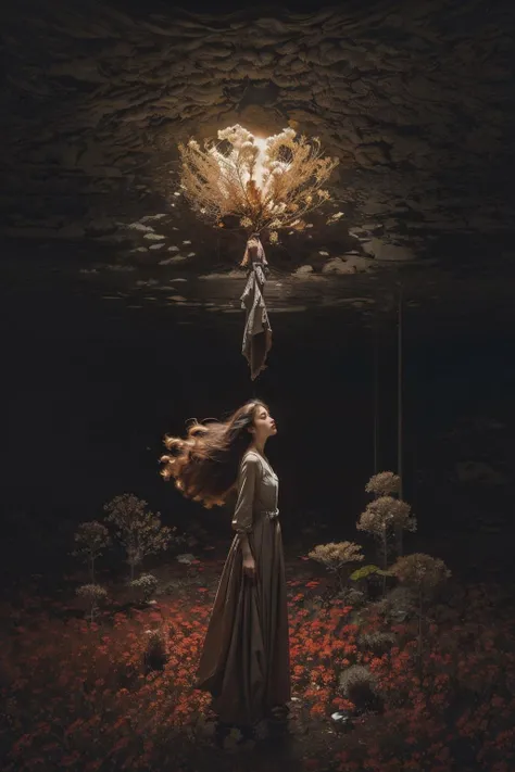 The absurd world, my ridiculous fantasies,Surrealistic imagery, dreamlike atmosphere,vibrant and contrasting colors, intricate and detailed elements, somber lighting, introspective composition,JnTrp <lora:JnTrp:0.4> <lora:danse_20230722235641:0.5>