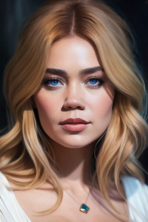 a professional portrait photo of (palinaroj:1), amber hair, modelshoot style, (extremely detailed CG unity 8k wallpaper), photo of the most beautiful artwork in the world, professional majestic oil painting by Ed Blinkey, Atey Ghailan, Studio Ghibli, by Jeremy Mann, Greg Manchess, Antonio Moro, trending on ArtStation, trending on CGSociety, Intricate, High Detail, Sharp focus, dramatic, photorealistic painting art by midjourney and greg rutkowski,