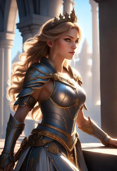 A beautiful princess warrior, sunlit backlighting, volumetric lighting, 8k, unreal engine, detailed eyes, beautiful, photo realistic, perfect composition, beautiful detailed intricate insanely detailed octane render trending on artstation, 8 k artistic photography, photorealistic concept art, soft natural volumetric cinematic perfect light, chiaroscuro, award - winning photograph, masterpiece, oil on canvas, raphael, caravaggio, greg rutkowski, beeple, beksinski, giger