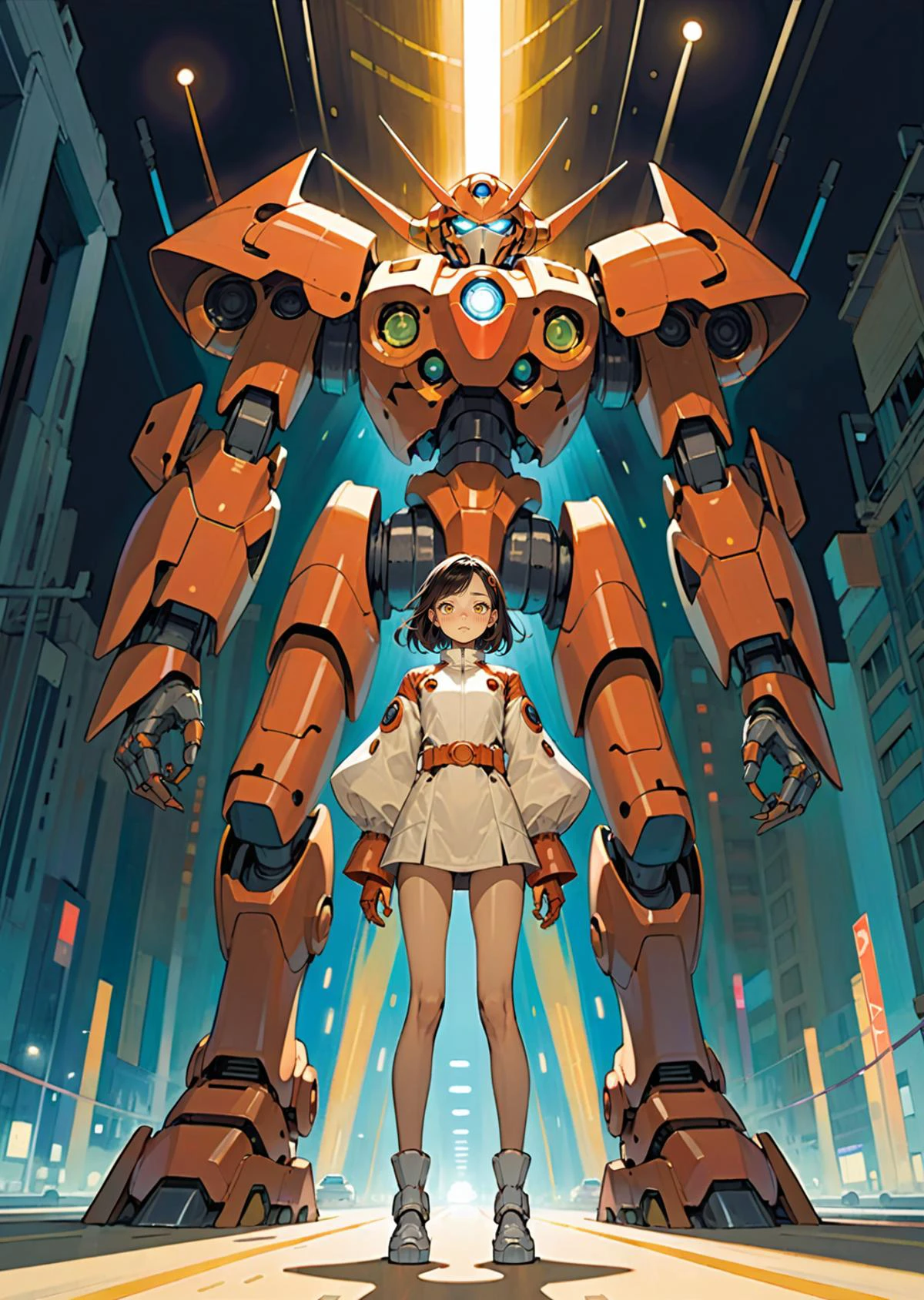 1girl, mecha, glowing eyes, battle stance mechanical
shadows
(art by Victo Ngai Katsuya Terada)