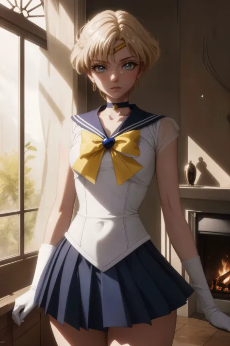 1girl, full lips, big eyes, Gorgeous, (Flirty:1.3) <lora:thicc_v2.3:1.2> (small breasts:1.1), thick thighs, <lora:Kizuki - Sailor Moon - Sailor Uranus:1> sailor uranus, mature woman, small breasts, aqua eyes, blonde hair, sailor senshi uniform, sailor collar, chest bow, back bow, plead skirt, white elbow gloves,
simple background, (luxurious room interior:1.3), red couch, window, (1fireplace:1.2), (arm at side:1.3),
(masterpiece), perfect face, detailed face, detailed eyes, (expressive eyes), detailed hands, perfect anatomy, ultra sharp, cinematic light, hyper detailed, illustration, cowboy shot, correct anatomy, <lora:more_details:0.4> <lora:DW-000008:0.4> <lora:w<w[S:0.7> <lora:clothing details_v1.2_lbw:0.4> <lora:GoodHands-vanilla:0.7>