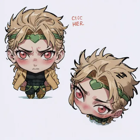 IncrsPlaceLipsHere, chibi, <lora:PlaceLipsHereMeme:1>, blush, dio, jacket, headband,  <lora:Char_Sigmas_Dio:0.8>