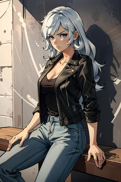((ultra detailed, masterpiece, best quality))
<lora:WolfHolly:0.8>
WolfHolly, 1girl, solo, long hair, white hair, Within an abandoned industrial space, cinematic backlighting, leather jacket and jeans, confidently leaning against a graffitied wall, gaze fixed on the camera