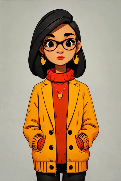 <lora:minimalflatillustration-sd_mai:0.7>, sd mai, flat illustration, woman wearing houndstooth sweater, dangle earrings || <lora:minimalflatillustration-sd_mai:0.3>, sd mai, flat illustration, masterpiece, 8k, high resolution, shallow depth of field, sharp focus