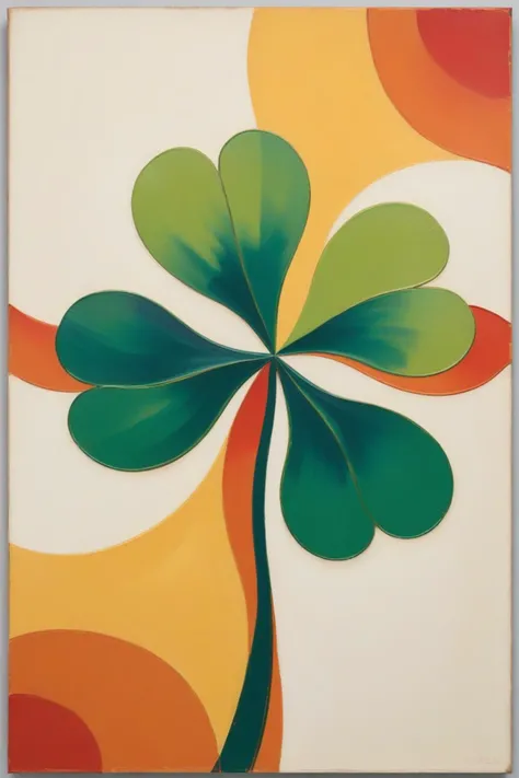 le parc,<lora:LeParc_AI_LoRA_XL_v2.1-000020:1>,d3qck artstyle,<lora:d3qck_artstyle:0.65>,
A decorative painting consisting of an abstract pattern formed by a four-leaf clover and repeated in a combination,
