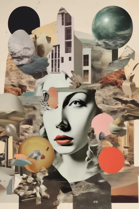 <lora:Surreal Collage:1>Surreal Collage - collage of different cut out elements placed together in a cohesive way to create a surreal new result