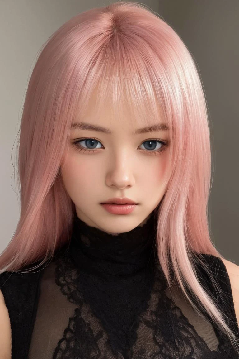 4k, 8k, ultra highres, raw photo in hdr, sharp focus, intricate texture, skin imperfections, realistic, detailed facial features, highly detailed face, posing,perfect lighting,long hair,close-up,face only,facing viewer,straight eyebrows,blue eyes,closed mouth,pink hair <lora:Vyvan2:0.7> Vyvan2