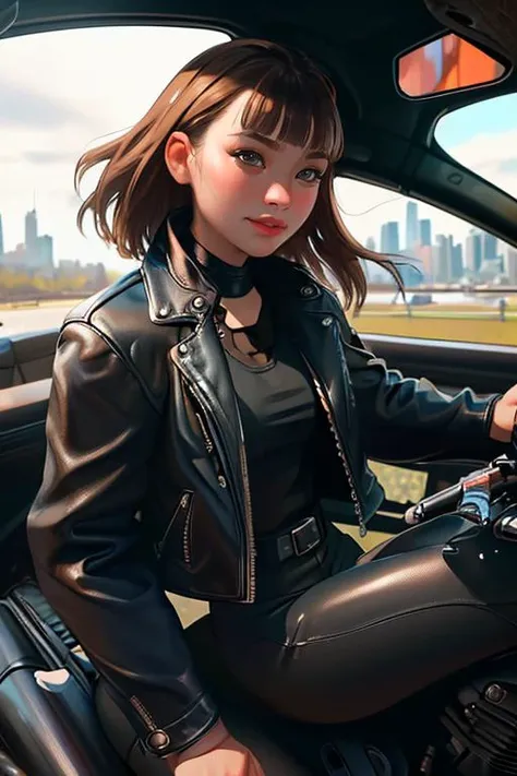 DEN_miyu_kiyoharaMK2,
((riding a motorcycle:1.2) wearing (motorbike leathers:1.2), (riding a motorbike:1.2), (driving a motorbike:1.2),  (motorcycle:1.1), traffic, leather trousers, leather jacket, motorcycle boots, leather gloves:1.2),
bokeh, f1.4, 40mm, photorealistic, raw, 8k, textured skin, skin pores, intricate details  <lora:epi_noiseoffset2:1>, epiCRealism <lora:ClothingAdjuster3:-1>