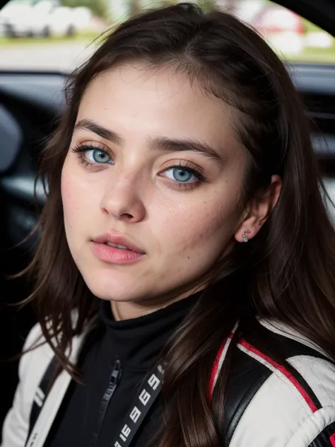 RAW photo, tv_Erica_Madsen_MXAI, , wearing a full race-car driver suit, standing next to a race-car, winking expression, , detailed high contrast background, bright vivid high contrast colours,, (((Ultra-HD-details, Ultra-HD-detailed, Ultra-HD-realistic, Ultra-HD-photo-same-realistic-quality-details))), 8k uhd, dslr, soft lighting, high quality, film grain, Fujifilm XT3