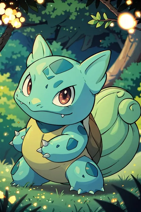 centered,  award winning photo,  (looking at viewer:1.2),  |  Bulbasaur_Pokemon,  |forest,  big trees | bokeh,  depth of field,  cinematic composition,  | , Wartortle_Pokemon,  <lora:Bulbasaur_Pokemon:0.8> <lora:Wartortle_Pokemon_Anime:0.8>