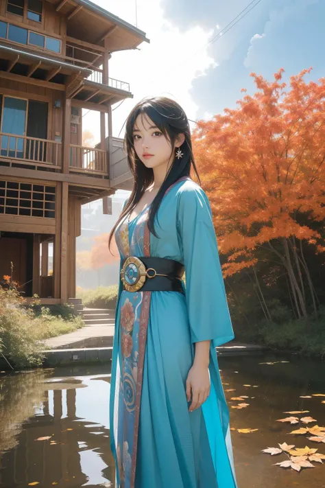1girl, (detailed art by Terese Nielsen:0.7) and (Makoto Shinkai:1.0) , fantasy art, vibrant wall Graffiti, Decopunk, intricate background, Full length frame of a Lo-Fi Detestable ("The Chute":1.3) , inside a Acclaimed reeds, lush water with Autumn leaf pile, Stormy weather, shallow depth of field, Ultra Detailed, Horror, Bloom light, F/8, Amaro, Light sparkles, under water, UHD, pixiv