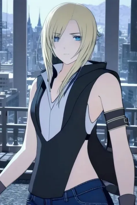 Aya Brea,
fit female,
blue eyes,
short blonde hair,
black jacket,
white sleeveless shirt,
blue jeans,
retro style,
wing on background,
parasite,
destruction,
RWBY OC,
standing, 
dynamic light, 
ultra detail,
extremely detailed CG, 
realistic, 8k, 
micro intricate, 
masterpiece,
((comicbookpencils)),
looking at viewer,  
realistic,
highly detailed skin,
cold skin tone, 
highly detailed face, 
highly detailed pupils, 
highly detailed iris, 
RAW photo, 
best quality, 
high resolution,
((masterpiece)),
tonemapping, 
photorealistic, 
realistic,
professional photography,
sharp focus, 
HDR, 8K resolution,
intricate detail, 
sophisticated detail, 
hyper detailed,
(depth of field), 
highlight and shadow,
volumetric lighting,
golden hours lighting, 
professional light, 
highly detailed background,