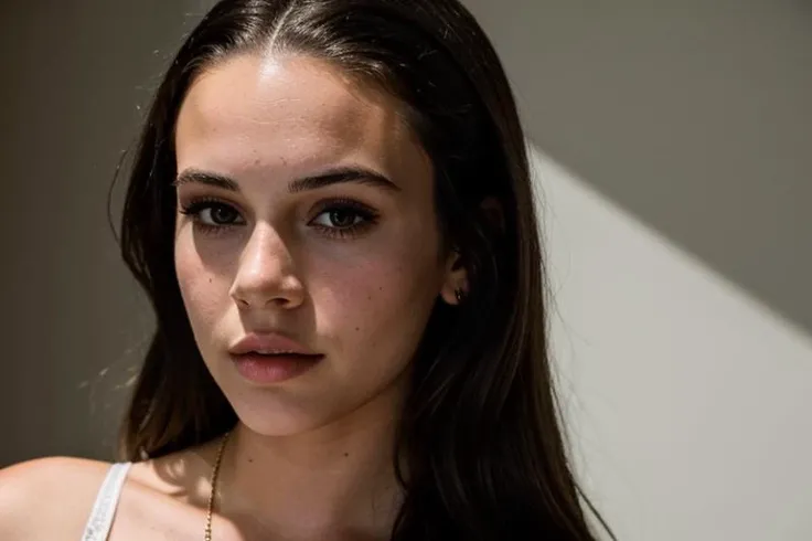 beamiller a close up photo of a beautiful 26 year old woman wearing a dress