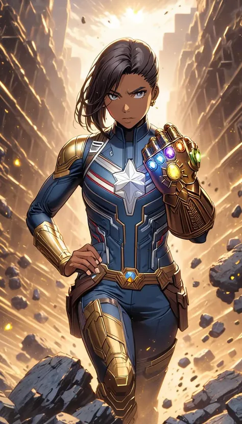 anime Halle Herry, wearing the InfinityGauntlet