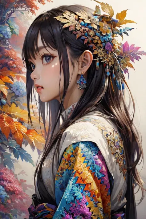 photorealistic, masterpiece, top quality, best quality, official art, highest details, beautiful and aesthetic, 1girl, (fractal art:1.3), colorful, <lora:kwFemale_Beta40-SDXL_v1:1>, asian