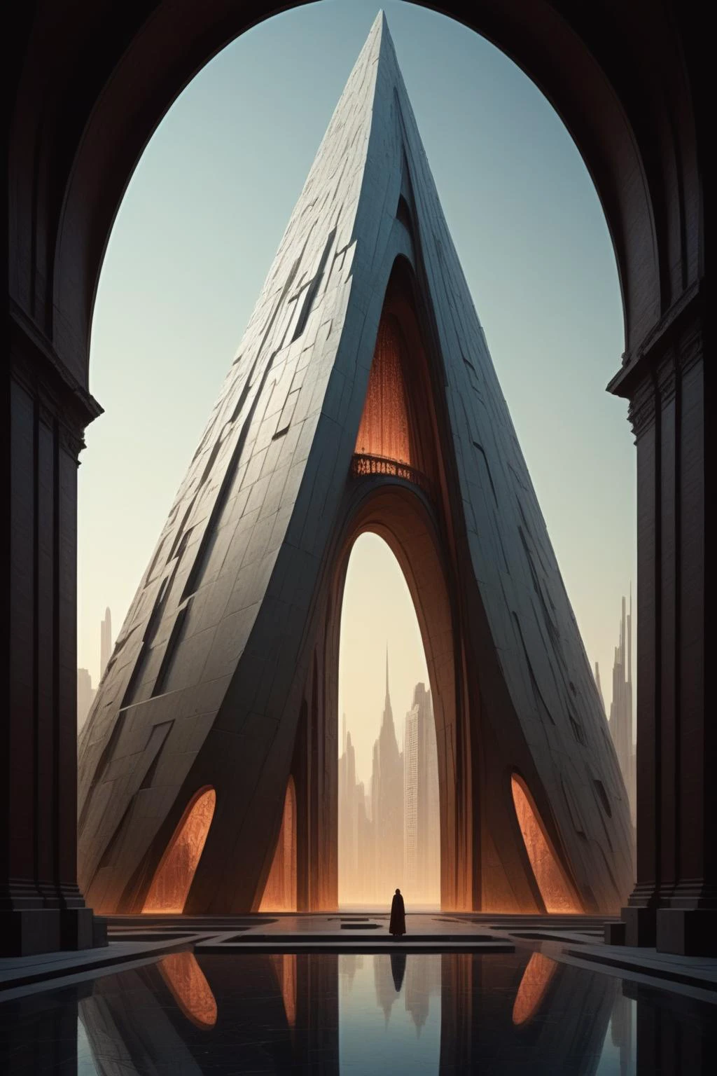 by Moebius and by Marc Simonetti,in the style of nicola samori,(dazzling , analog film but extremely masterful:1.4),(intricate details, masterpiece, best quality:1.4),
Architectural style,Clean lines,geometric shapes,minimalist,modern,architectural drawing,highly detailed,<lora:Scaleborn_SDXL:0.6>, SCALEBORN,