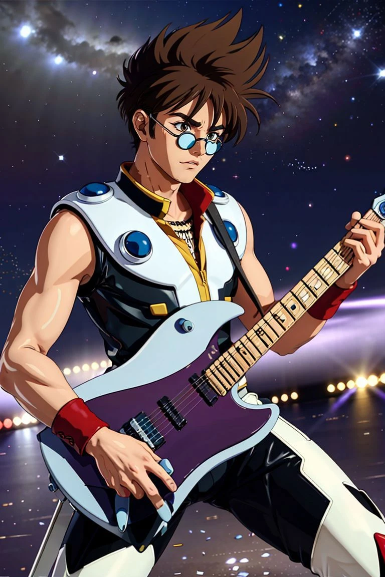 masterpiece, basara,stage,audience, <lora:nekki_basaraV1:0.6>,closed mouth:1.5, fulll figure