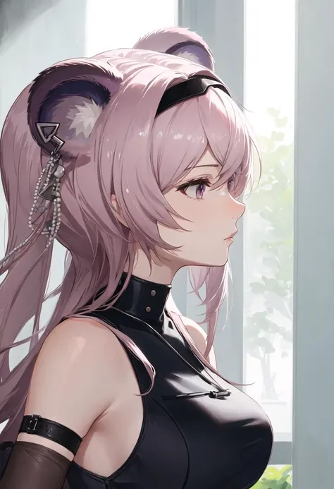 {safe:1.10}, best quality, masterpiece, highres, solo, {lin_arknights:0.90}, profile, from_side, upper_body