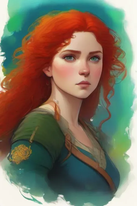 Masterpiece,High Quality,illustration,
<lora:PE_ColorPortraitWoman:1> PEColorPortraitWoman,
Merida from Brave