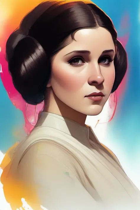Masterpiece,High Quality,illustration,
 <lora:PE_ColorPortraitWoman:1> PEColorPortraitWoman,
Leia Organa