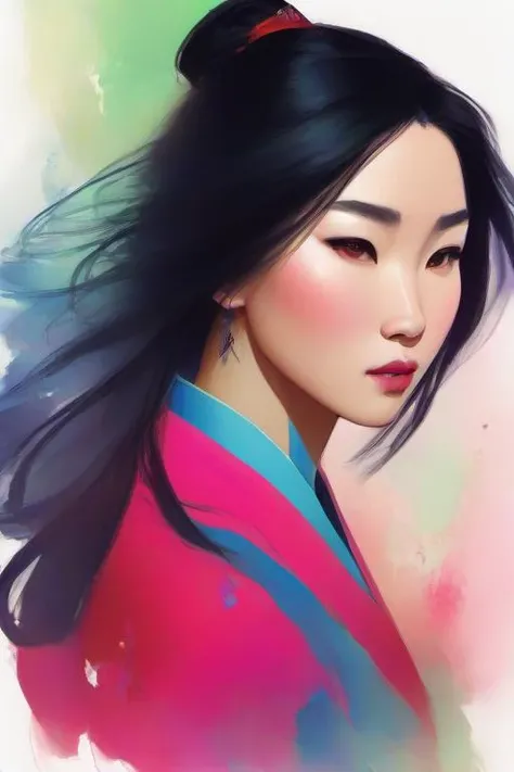 Masterpiece,High Quality,illustration,
<lora:PE_ColorPortraitWoman:1> PEColorPortraitWoman,
Mulan