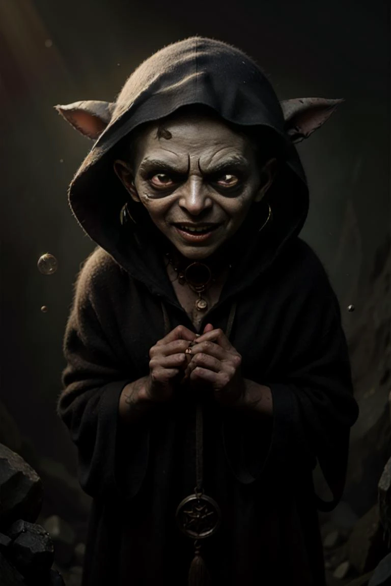 masterpiece, (realistic:1.5), female dementor, dark hooded floating humanoid entity, cloaked in tattered hooded robes, ghostly diffuse lower body, face hidden under hood, no distinct features, drains happiness and positive emotions, cold despair inducing aura, soul sucking kiss, fear, despair, darkest aspects of magic, senior, refined, native hawaiian, black eyes, gauged ears, pointed jaw, plump cheeks, rounded forehead, expressive fingers, , light auburn fringe haircut hair, satisfaction, seeking counsel from an enchanted book, reading with intense focus, wearing transfiguring,otherworldly glow,time-twisted metal,charm,pentacle enchanter's attire, boat shoes, coin purse ,facial jewels or tattoos , flourish Curse Magic, observing patterns in the movements of magical creatures, decoding their behavior, glowing runes, celestial college of arcanum, plaster, bioluminescent fungi, cove lighting, monsters00d, <lora:monsters00d:1>