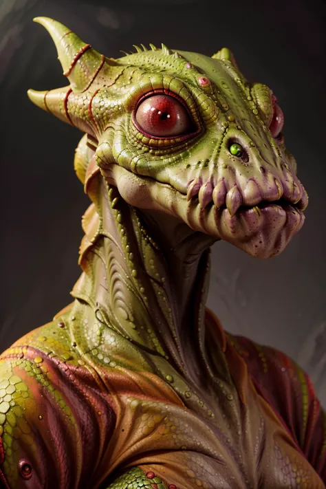 femalien, alien, monsters00d, colorful skin, red uniform, highly detailed, science fiction, creature, reptile, sharp teeth, eyelashes, makeup, claws, scales,
<lora:monsters00d:0.8> <lora:FemAlien:0.8>