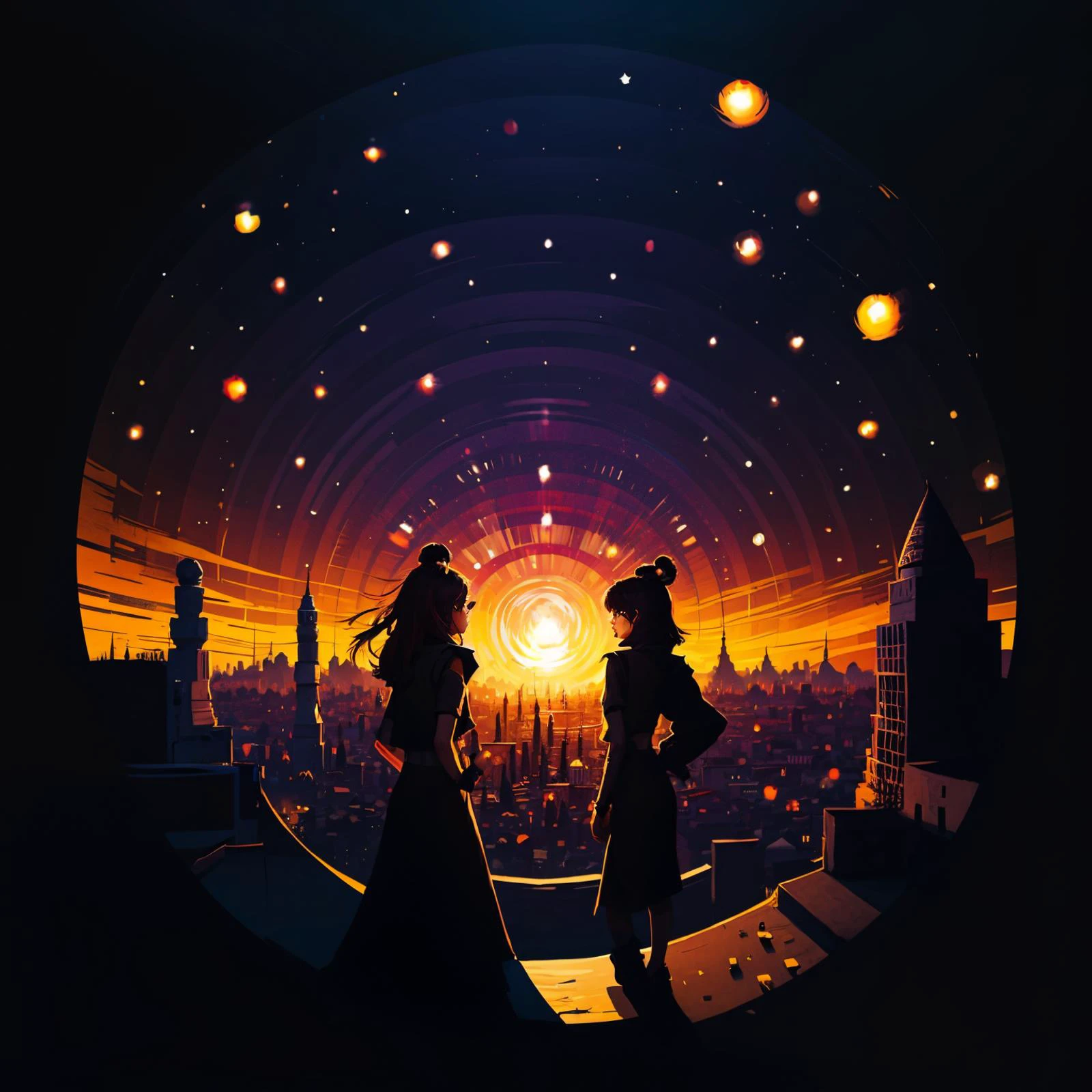 (Circle:1.3), <lora:CircleArt_Sora:0.8>, (style of Alena Aenami:1.3)
(masterpiece, best quality:1.5),
Fez, Cairo, at Dusk,