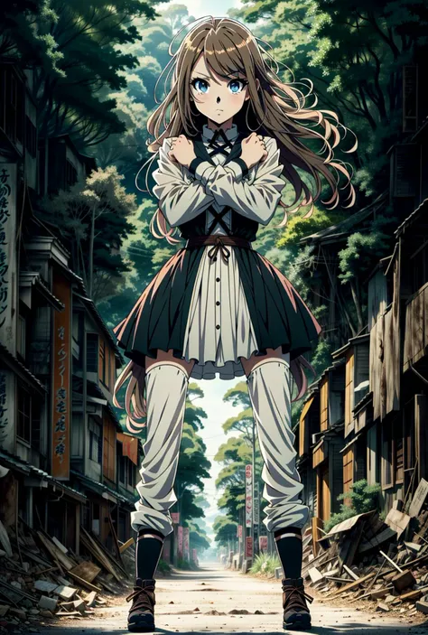 (((crossing arms in an X shape,clenched hands))),cross, <lora:СкÑеÑивание ÑÑк на гÑÑди в ÑоÑме Ð¥((((crossing arms in an X shape,clenched hands))),cross):0.6>, anime style, anime colors,detailed anime,animeHD, anime eyes, bigger eyes, high quality anime, large anime pupils, 1girl in full growth, best quality, masterpiece, ultra-detailed, high quality,perfect anatomy, perfect full body, (detailed full body), good eyes, perfect face, pretty face