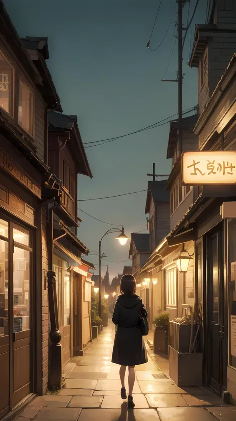 <lora:add_detail:0.3>, detailed background, cinematic lighting, night, town, 1girl, cute