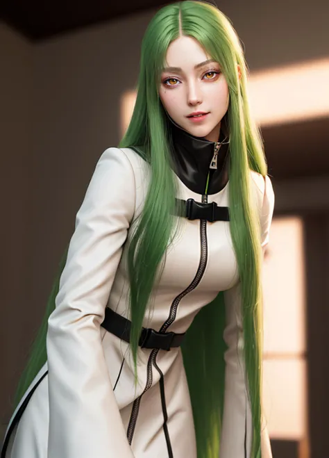 <lora:Code Geass - C.C. @ c.c.-000010:1> c.c., expressionless, orange eyes, very long hair, zipper, white straitjacket, green hair, (masterpiece, best quality:1.4), (modern days), (cowboy shot), 1girl, solo, pov, sfw, stunning girlfriend, (standing:1.1), dynamic pose, heart shaped face, elegant face, beautiful face, highly detailed face, highly detailed skin, skin pores, subsurface scattering, realistic pupils, medium breast, loving smile, looking at viewer, full face blush, full lips, detailed background, depth of field, atmospheric perspective, volumetric lighting, sharp focus, absurdres, realistic proportions, good anatomy, (realistic, hyperrealistic:1.4), 16k hdr,