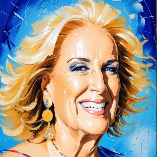 ((speed painting))+++ portrait of mirt4, smiling, palette knife painting, painted in impressionist style, brushstroke painting technique, large strokes <lora:mirt4:1>